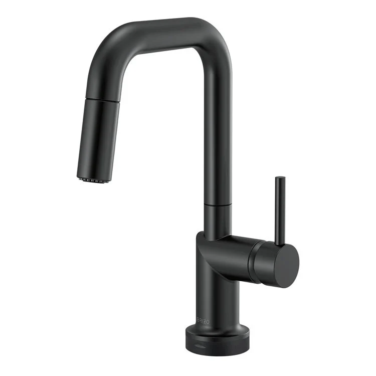 Bar Faucet Odin 1 Less Handle ADA Brilliance Polished Nickel SmartTouch Pull Down with Square 1.8 Gallons per Minute - Frankwebs