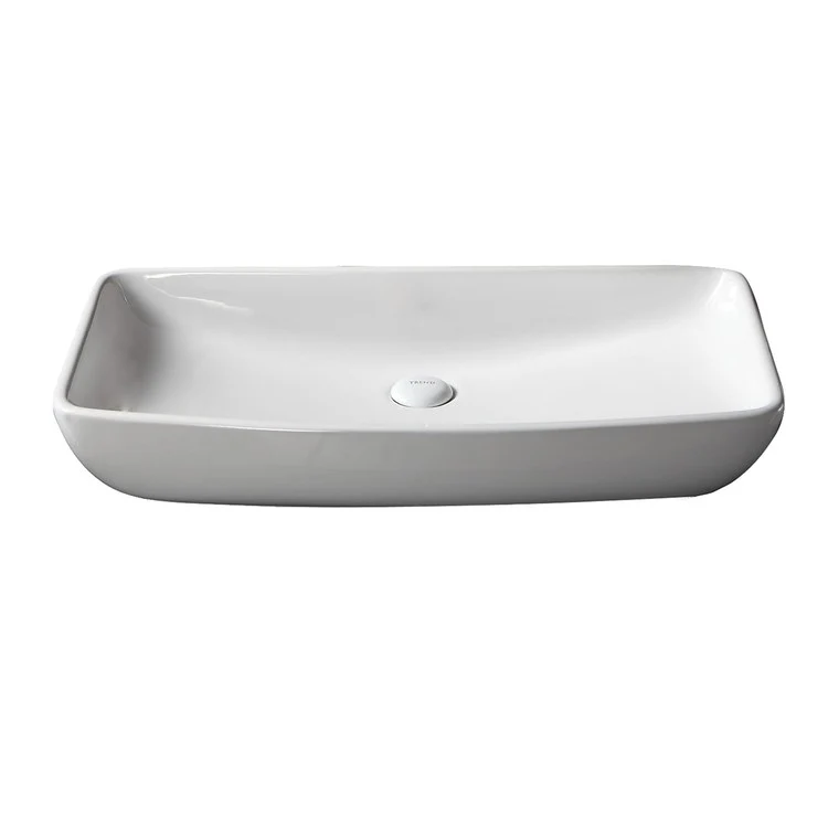 Vessel Pericon Above Counter Rectangle 27-3/4 Inch White Vitreous China - Frankwebs