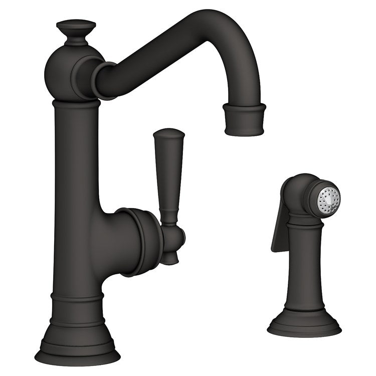 Jacobean Single Handle Kitchen Faucet with Side Sprayer - Frankwebs