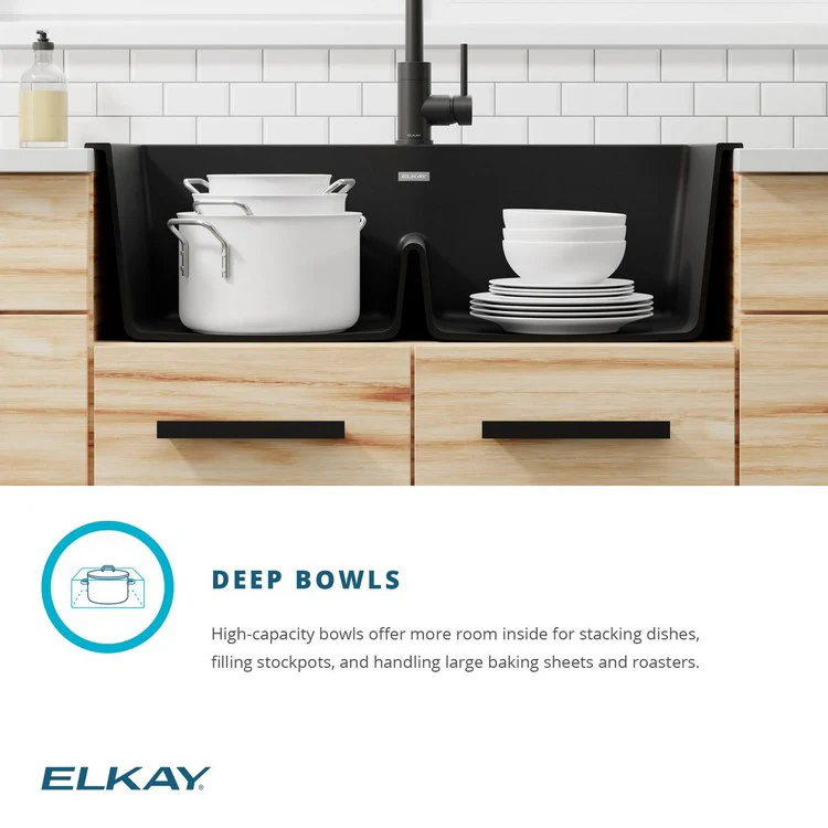 Kitchen Sink Quartz Classic 33 x 22 Inch Double Bowl Equal with Aqua Divide Bisque Drop-In - Frankwebs