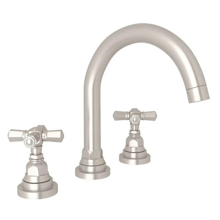 Lavatory Faucet San Giovanni 2 Cross Satin Nickel 1.2 Gallons per Minute C-Spout - Frankwebs
