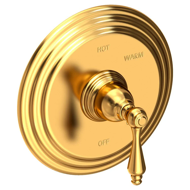 Pressure Balance Valve Trim Seaport Round 1 Lever Polished Brass Uncoated Living ADA Depth 4 Inch - Frankwebs