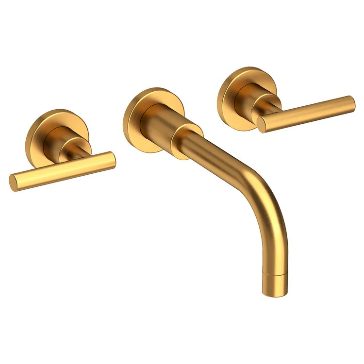 East Linear Two Handle Wall-Mount Bathroom Faucet with Lever Handles - Polished Chrome - Frankwebs