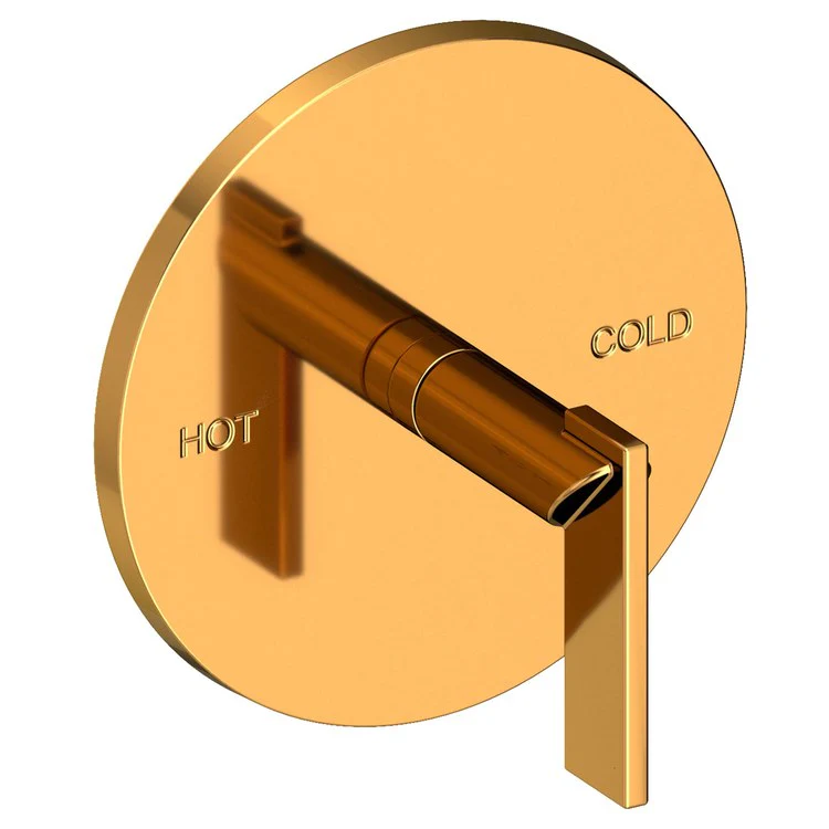 Pressure Balance Valve Trim Keaton Round 1 Lever Satin Gold PVD ADA Depth 3-5/9 Inch - Frankwebs