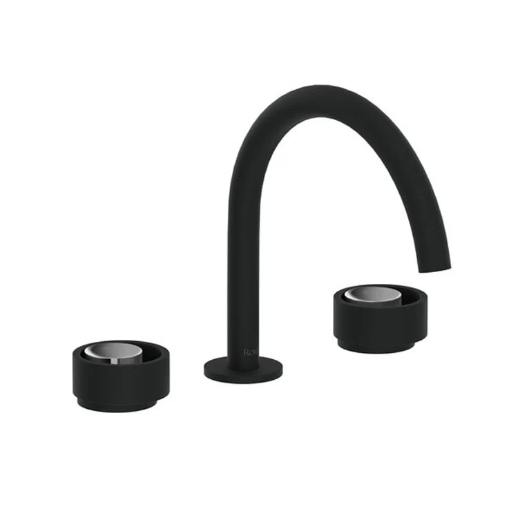Lavatory Faucet Eclissi Deck Mount 2 Circular Satin Nickel/Matte Black 1.2 Gallons per Minute 4-1/8 Inch - Frankwebs