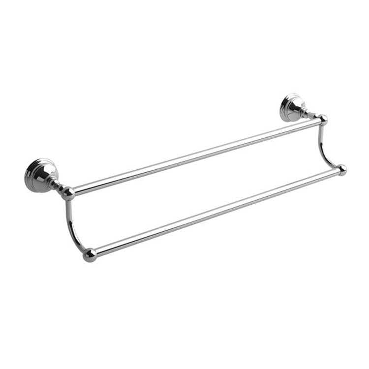 Towel Bar Retro 24 Inch Double Polished Nickel Zinc 6-3/4 Inch - Frankwebs
