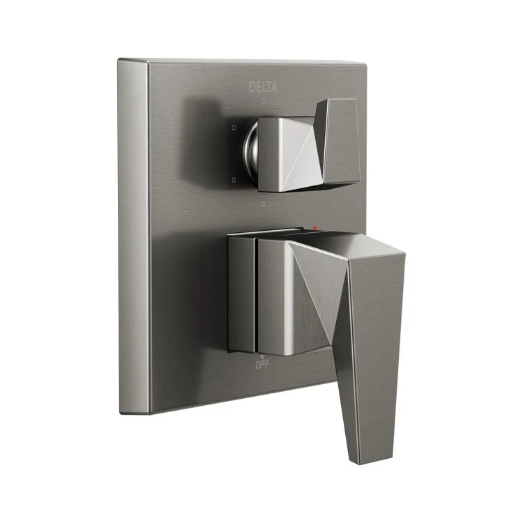 Valve Trim Trillian 14 with 6 Setting Diverter Lumicoat Black Stainless 7 Inch - Frankwebs