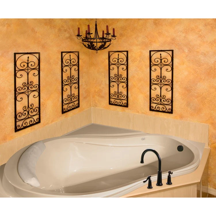 Soaking Tub Designer Collection Eclipse 64 x 64 Inch Tub Only Tub Only Right Hand Bone Acrylic - Frankwebs