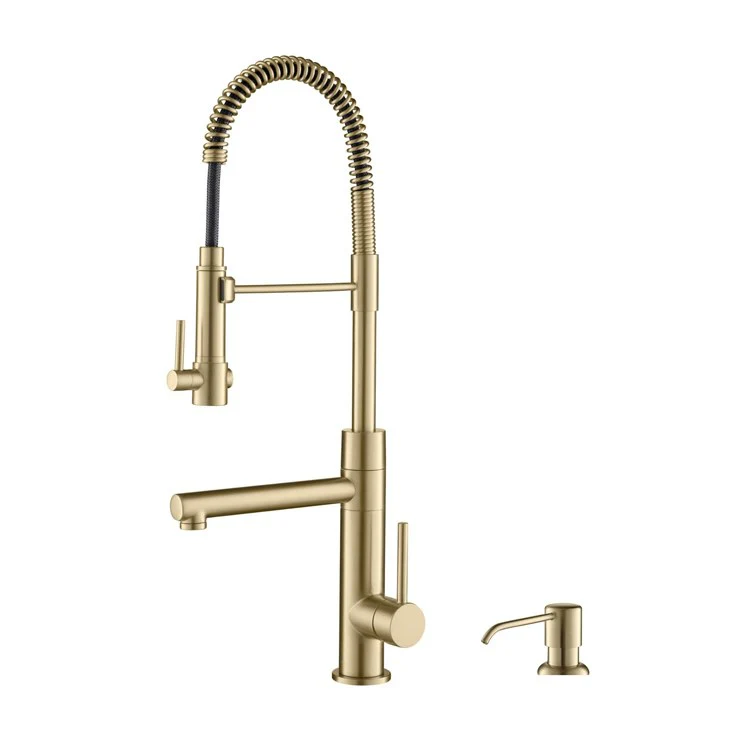Artec Pro 2-Function Commercial-Style Pre-Rinse Kitchen Faucet with Pull Down Spring Spout and Pot Filler with Soap Dispenser - Frankwebs