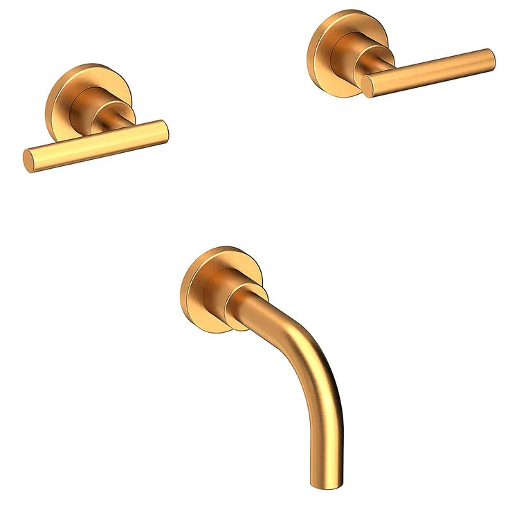 Tub Filler Trim East Linear Wall Mount 2 Lever Antique Nickel ADA 7-7/8 Inch Spread - Frankwebs