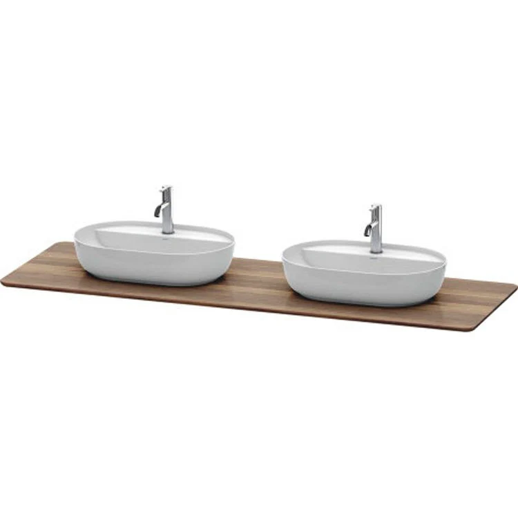 Lavatory Console Luv American Walnut Double Basin Massive 23-3/8 x 70-1/4 Inch - Frankwebs