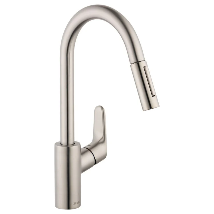 Kitchen Faucet Focus MagFit 1 Lever ADA Stainless Steel Optic Pull Down 2 Function 150 Degree Swivel 1.5 Gallons per Minute - Frankwebs