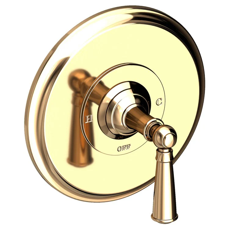 Pressure Balance Valve Trim Aylesbury Round 1 Lever Polished Brass Uncoated Living ADA Depth 4 Inch - Frankwebs
