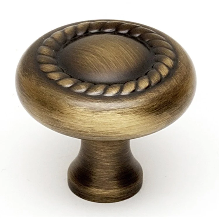 Knob Rope Round Polished Brass Brass 1 Inch 7/8 Inch 3/8 Inch - Frankwebs