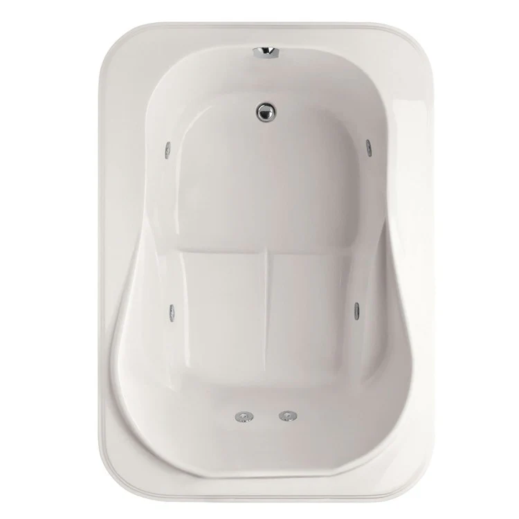 Combination Tub Designer Collection Duo 66 x 42 x 19 Inch Drop-In End Drain White Rectangle - Frankwebs