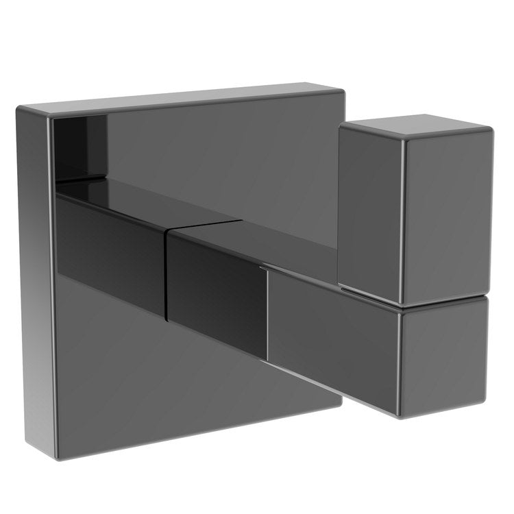 Robe Hook Cube 2 Single French Gold PVD 1-4/5 Inch 2-3/8 Inch Wall Mount Brass - Frankwebs