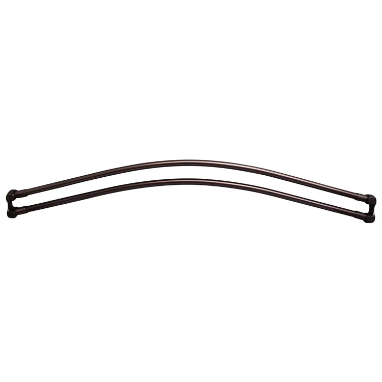 Shower Rod Double Curved Polished Chrome 72 Inch Aluminum - Frankwebs