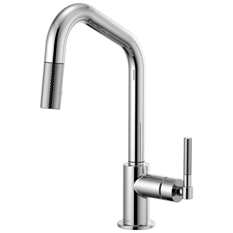 Litze Single Handle Pull Down Faucet with Angled Spout/Knurled Handle - Frankwebs