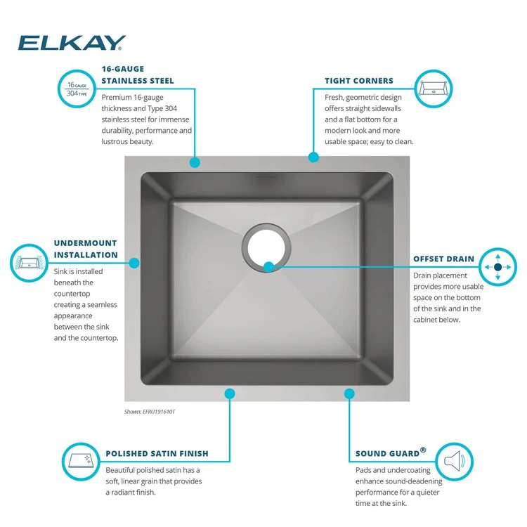 Kitchen Sink Crosstown 21.5 x 18.5 Inch Single Bowl Polished Satin Undermount - Frankwebs