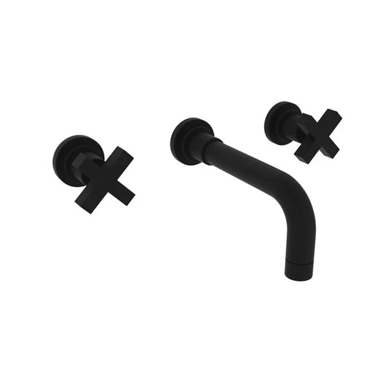 Lavatory Faucet Lombardia Wall Mount 2 Cross Handle Polished Nickel 1.2 Gallons per Minute - Frankwebs