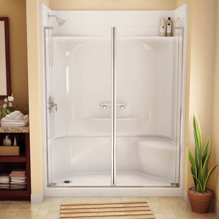 Shower Module 59-3/4 x 33-1/2 x 80-1/8 Inch AcrylX White 4 Pieces Right Hand - Frankwebs