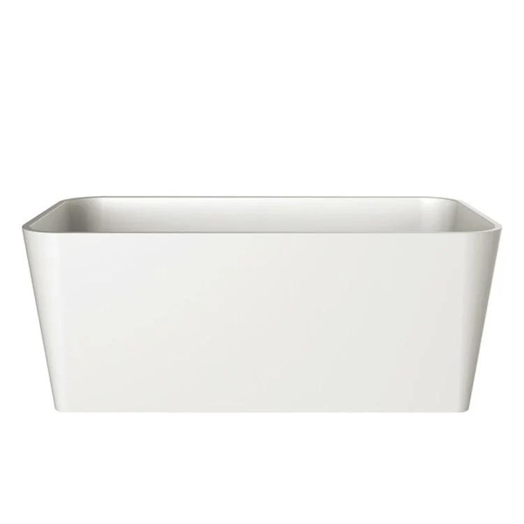 Freestanding Tub Edge 59 x 32 Inch Less Overflow Center Drain Standard White Gloss Rectangle - Frankwebs
