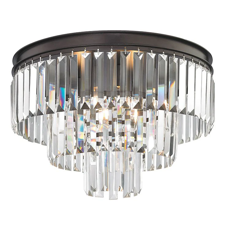 Palacial Three-Light Semi-Flush Mount Ceiling Fixture - Frankwebs