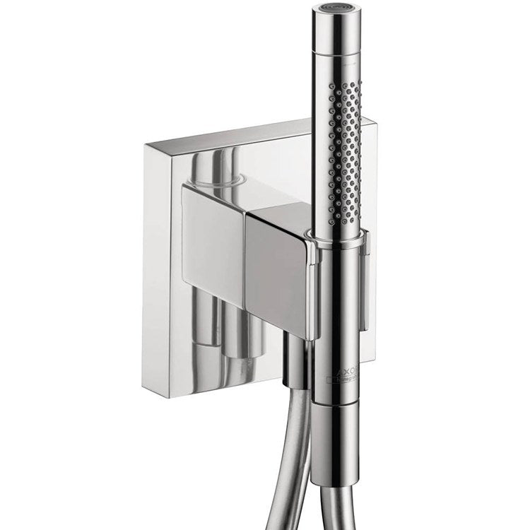 Handshower Holder Starck Organic Wall Mount with Outlet Handshower & Hose Brushed Nickel Brass WaterSense - Frankwebs
