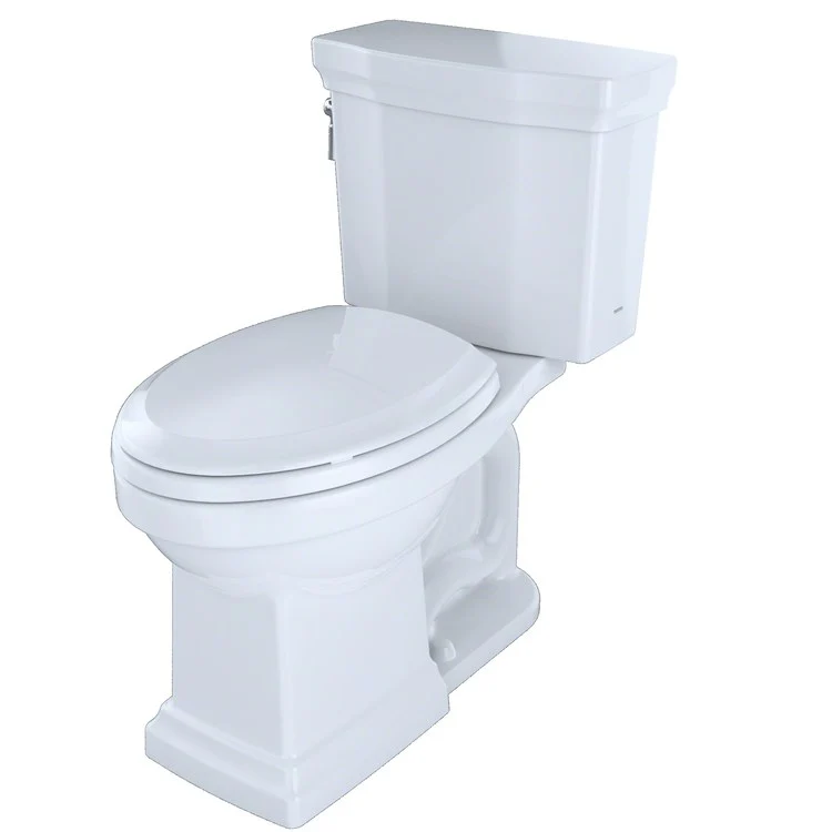Toilet Promenade II 2 Pieces Close Coupled Universal Height Cotton Elongated ADA 31-1/4 Inch 1.28 Gallons per Flush Left Hand Chrome Less Seat - Frankwebs