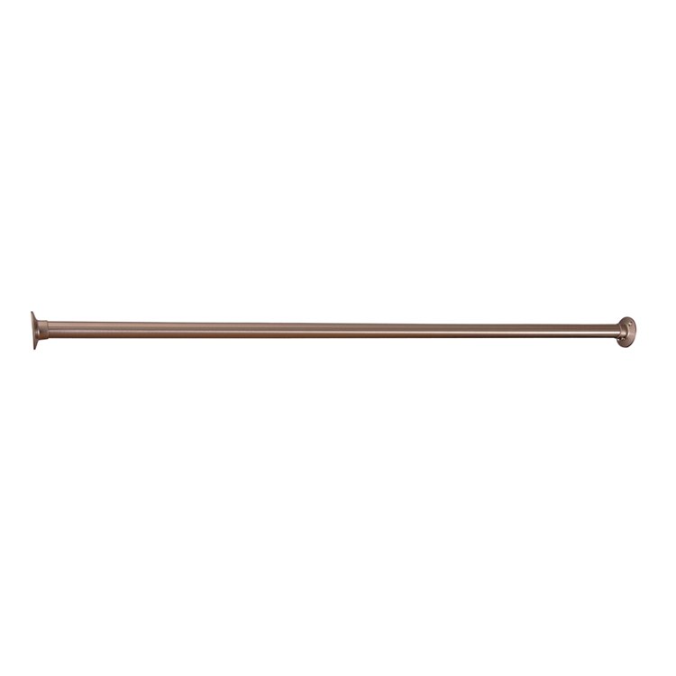 Shower Rod Straight with 310 Flanges Brushed Nickel 36 Inch Brass - Frankwebs