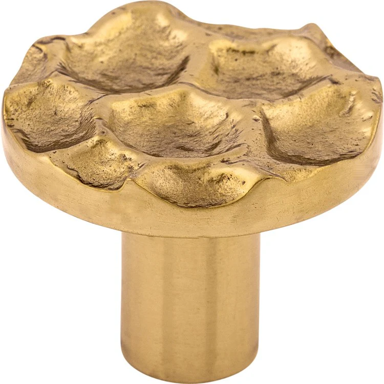 Knob Cobblestone Round Polished Brass 1-3/8 Inch - Frankwebs