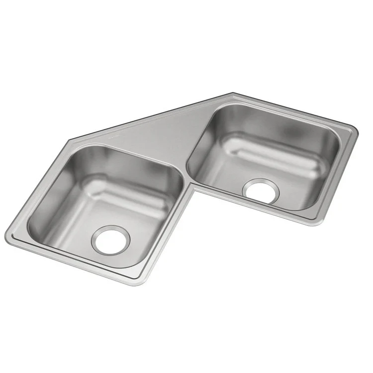 Kitchen Sink Dayton 32 x 32 Inch Double Bowl Equal Corner Elite Satin Corner - Frankwebs