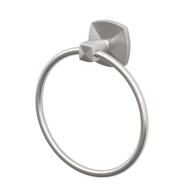Towel Ring Jewel 7.5 Inch Round Chrome Metal Wall Mount - Frankwebs