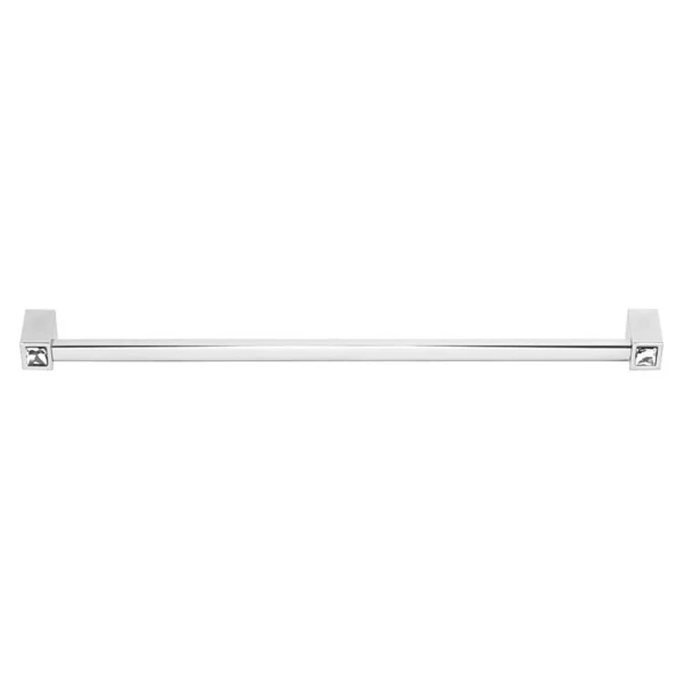 Pull Contemporary II Crystal Oversized Square Crystal Handle Satin Nickel Brass 12 Inch 12-5/8 Inch 1-5/8 Inch - Frankwebs