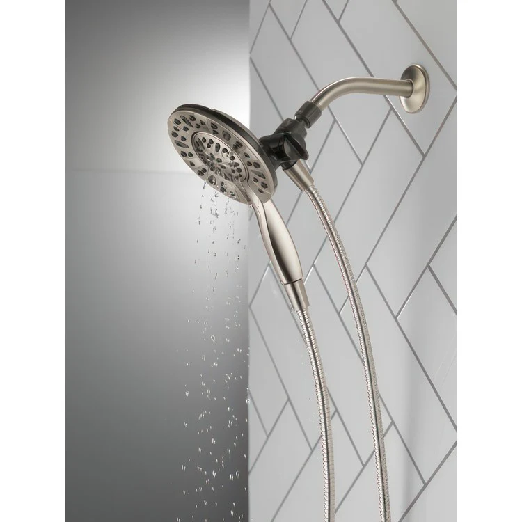 Handshower Combination Universal Showering Components In2ition 2-In-1 Satin Nickel 4 Function 1.75 Gallons per Minute - Frankwebs