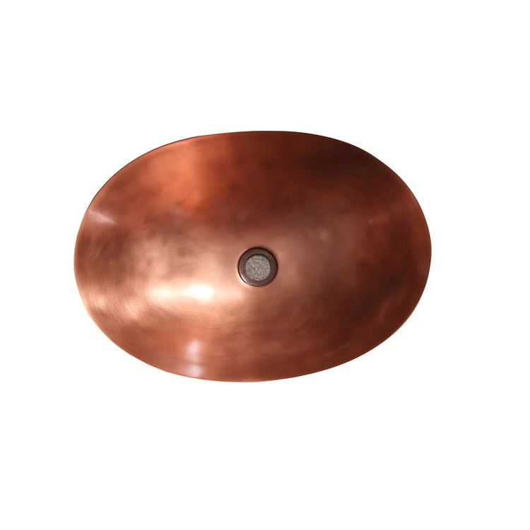 Vessel Iverson Oval Double Layer 20 Inch Smooth Antique Copper - Frankwebs