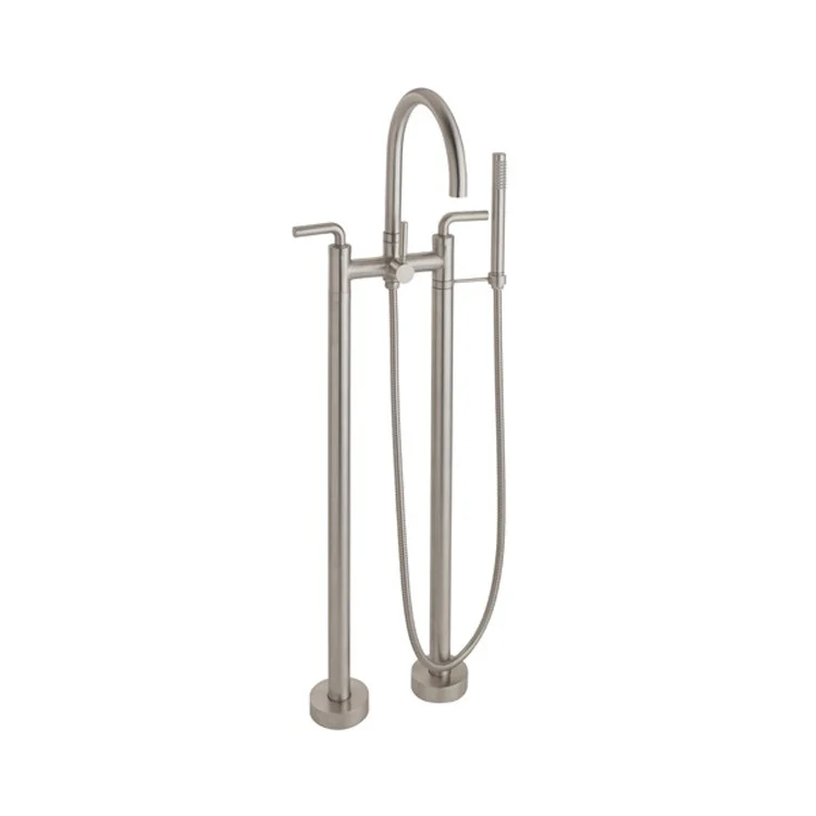 Tub Filler Asilomar Contemporary Floor Mount with Handshower 7 Inch Spread 3 Series 74 Lever ADA Bella Terra Bronze 2 Hole - Frankwebs
