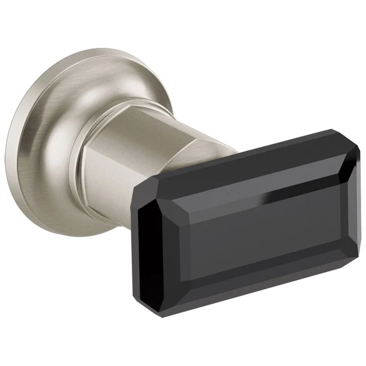 Handle Kit Invari Zinc 2 Black Crystal Knob Brilliance Luxe Gold/Black Crystal for Wall Mount Tub Filler - Frankwebs