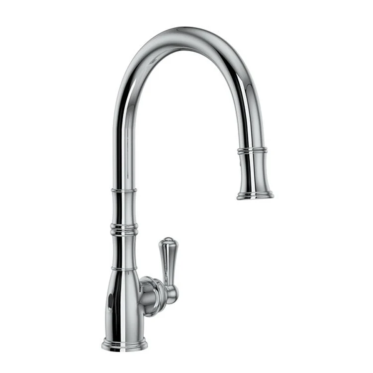 Kitchen Faucet Georgian Era with Touchless Technology 1 Lever Satin Nickel Dual Spray Pull Down C-Spout Touchless Senses Presence 1.75 Gallons per Minute - Frankwebs