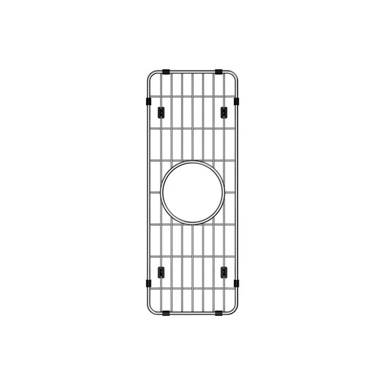 Sink Grid Crosstown Bottom Grid 6.5 x 17 Inch Polished Stainless Steel - Frankwebs