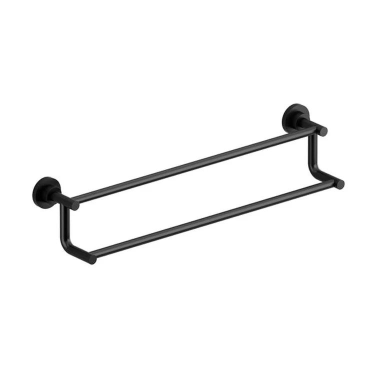 Towel Bar Star 24 Inch Double Black Zinc 5-5/8 Inch - Frankwebs