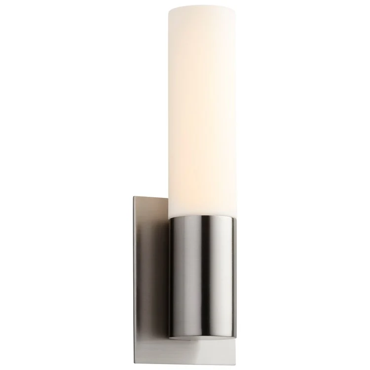 Magneta Single-Light LED Wall Sconce with Acrylic Shade - Satin Nickel - Frankwebs