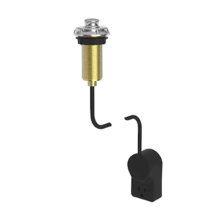 Air Activation Switch Zemora Disposer with Power Adapter French Gold PVD Brass - Frankwebs