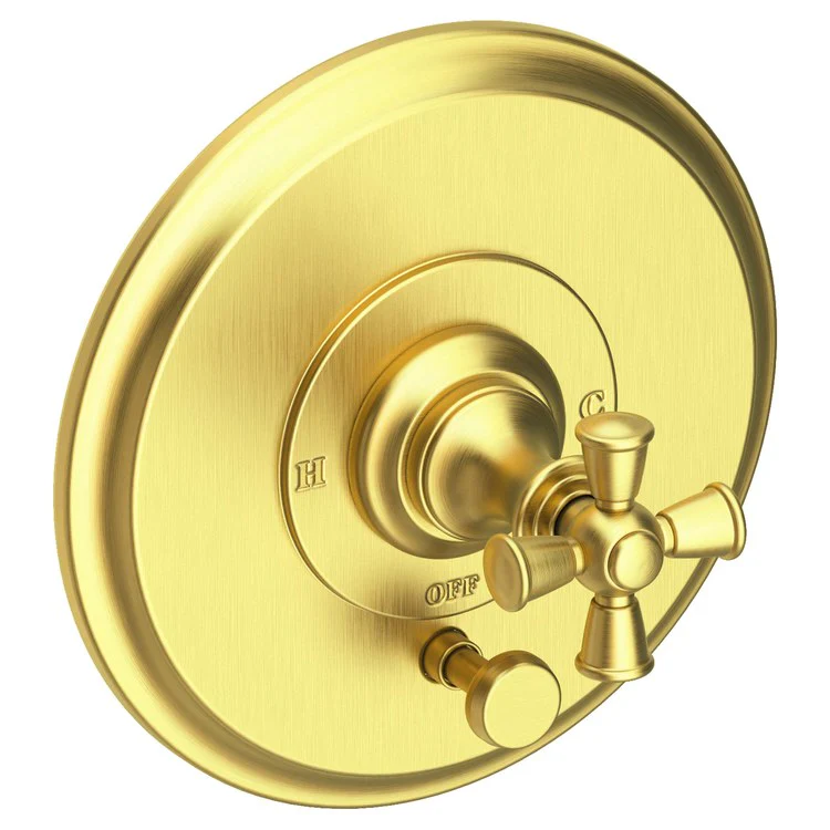 Sutton Pressure Balance Tub/Shower Valve Trim Only with Cross Handle - Satin Bronze PVD - Frankwebs