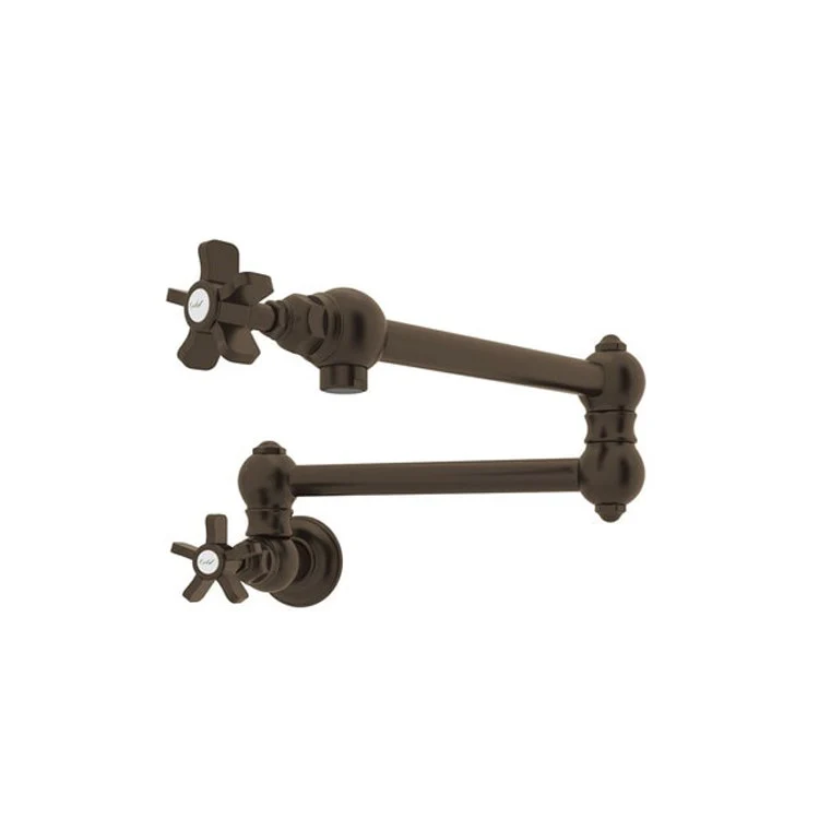 Pot Filler Swing Arm 2 5 Spoke Handle Tuscan Brass - Frankwebs