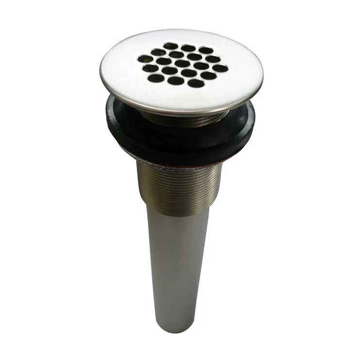 Grid Drain with Overflow 9 x 6 x 10 Inch Brushed Nickel Brass - Frankwebs