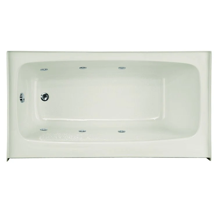 Whirlpool Tub Studio Collection Regan 60 x 32 x 18 Inch Alcove Left Hand Drain Biscuit Rectangle - Frankwebs