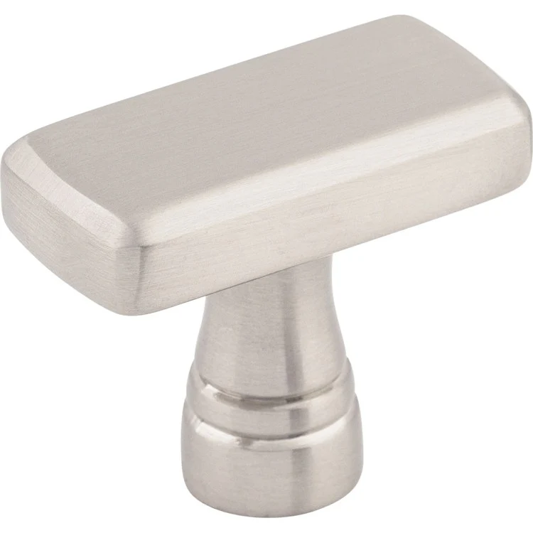Knob Devon Kingsbridge Rectangle for Decorative Hardware Brushed Satin Nickel Zinc Alloy 1-3/8 Inch 1-1/8 Inch - Frankwebs