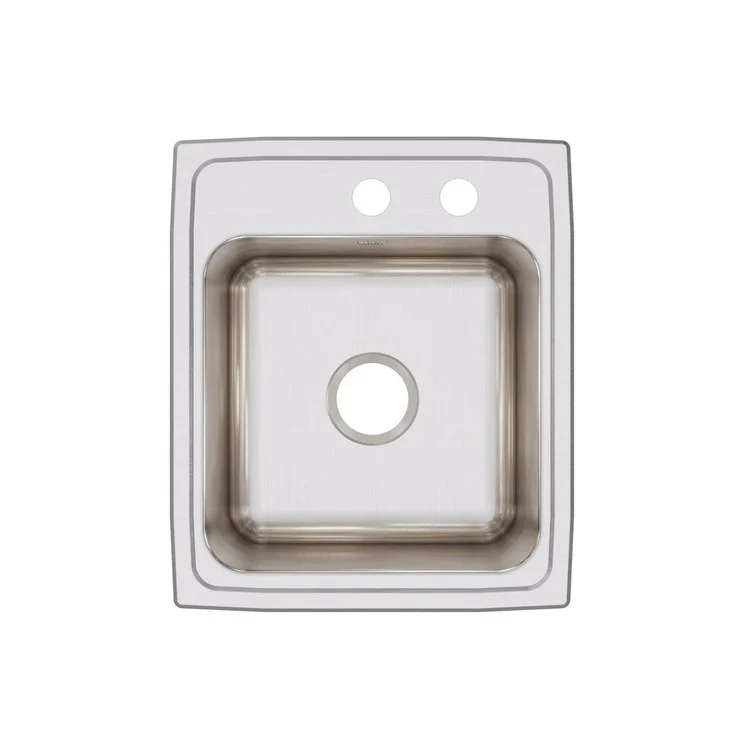 Kitchen Sink Lustertone Classic 17 x 20 Inch Single Bowl MR2 Hole Lustrous Satin Drop-In - Frankwebs