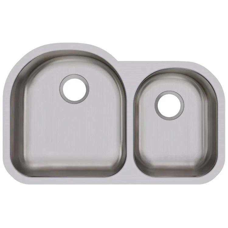 Kitchen Sink Dayton 31 x 20 Inch Double Bowl Offset 40/60 Right Soft Satin Undermount - Frankwebs